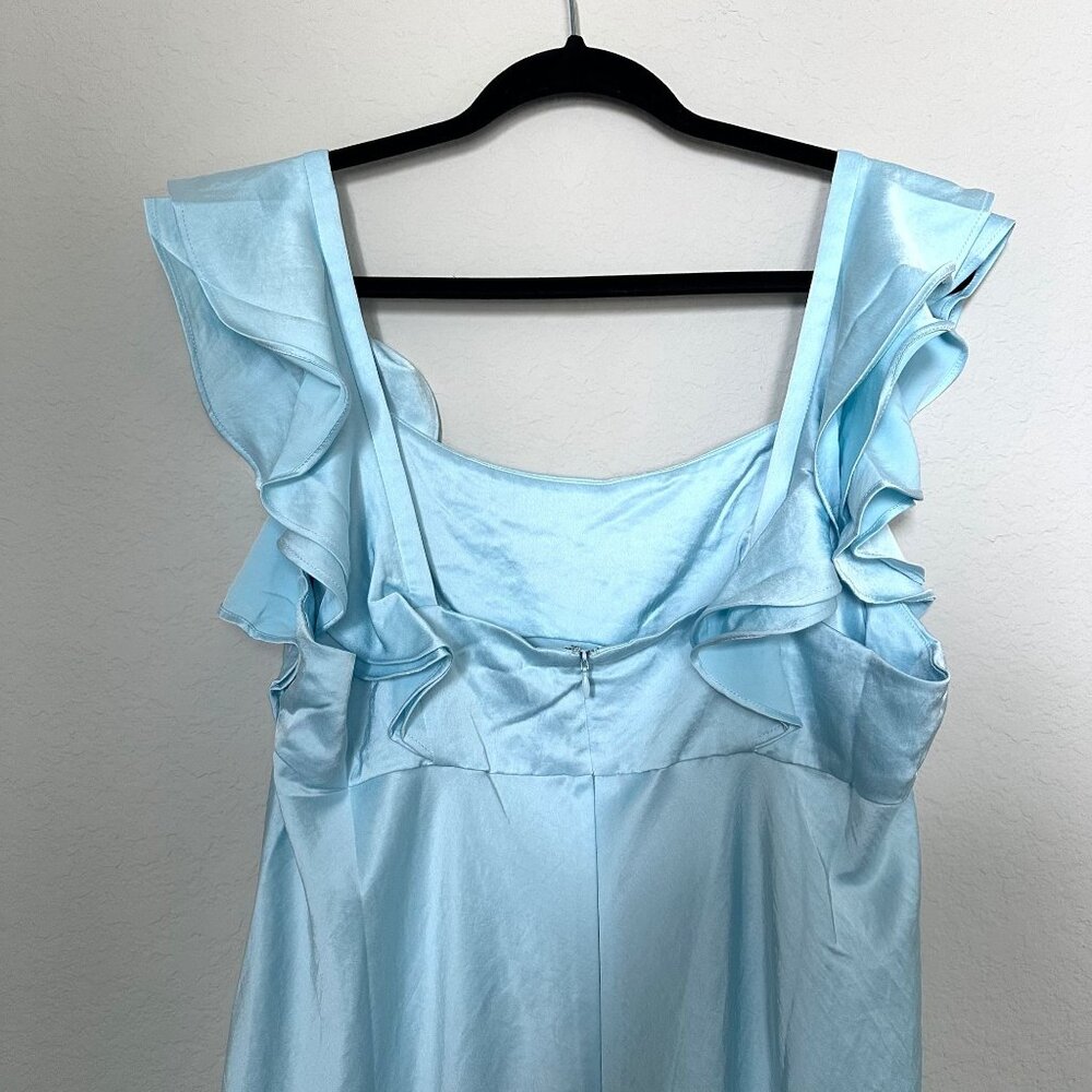 Madewell Flutter Sleeve Maxi Slip Dress in Clarity Blue - Picture 6 of 12